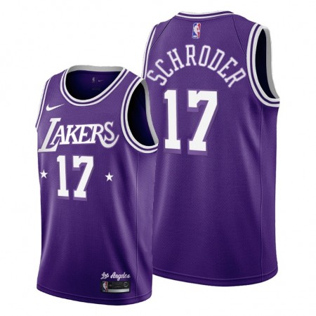 Los Angeles Lakers Dennis Schroder 17 Nike 2021-22 City Edition Throwback 60s Pelipaidat Swingman - Miesten